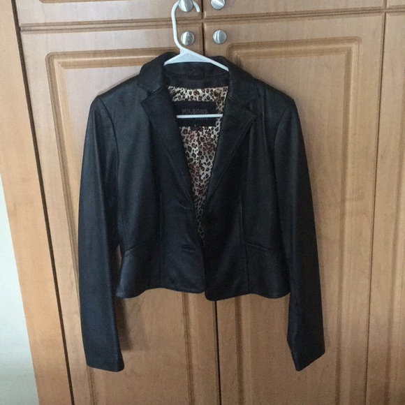 Woman's light weight leather blazer - Picture 1 of 4